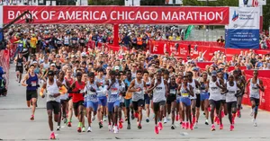 Chicago Marathon Runners Start Line Wallpaper