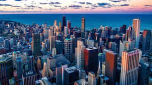 Chicago_ Skyline_ Dusk_4 K_ Aesthetic.jpg Wallpaper