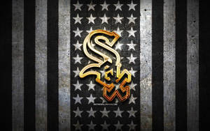 Chicago White Sox In American Flag Wallpaper