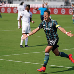 Chicharito Celebrating Goal L A Galaxy Wallpaper