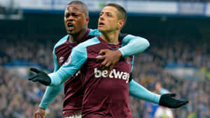 Chicharito Celebrating Goal West Ham Wallpaper