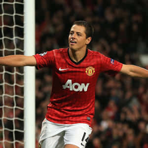 Chicharito Manchester United Celebration Wallpaper