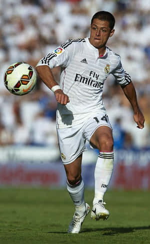 Chicharito Real Madrid Action Shot Wallpaper