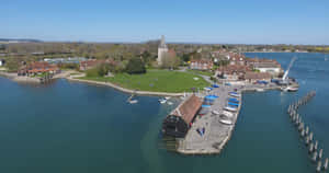 Chichester Harbor Aerial View Wallpaper