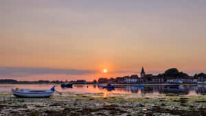 Chichester Harbour Sunset Boats Wallpaper