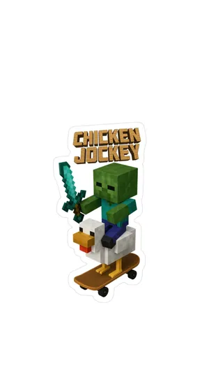 Chicken Jockey Minecraft Character Wallpaper