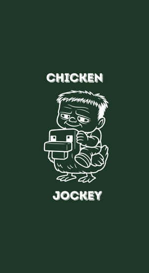 Chicken Jockey Minecraft Design Wallpaper