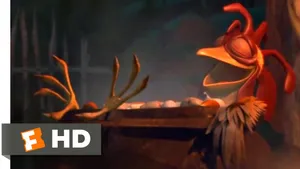 Chicken Joe Surfs Up Animated Movie Scene Wallpaper