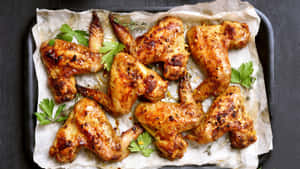 Chicken Wings Succulent Baking Tray Wallpaper