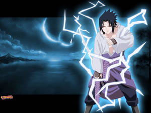 Chidori Sasuke Fighting Stance Wallpaper