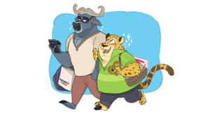 Chief Bogo And Clawhauser Wallpaper