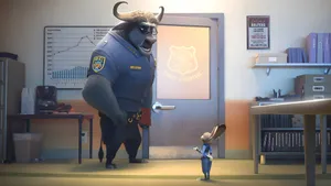 Chief Bogo And Judy Hopps Wallpaper