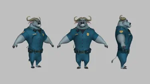 Chief Bogo Character Model Wallpaper