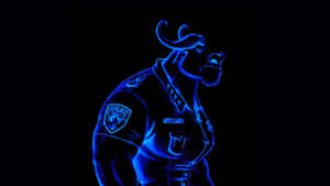 Chief Bogo Neon Art Wallpaper