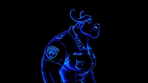 Chief Bogo Neon Art Wallpaper