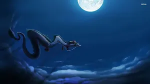 Chihiro And Haku's Escape From The Spirit World Wallpaper