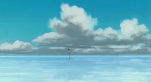 Chihiro In Clouds Spirited Away Desktop Wallpaper