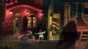 Chihiro In Town Spirited Away Desktop Wallpaper