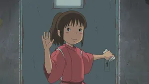 Chihiro Waving Goodbye Wallpaper