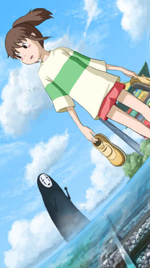 Chihiroand No Face Spirited Away Wallpaper