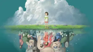 Chihiroand Spirited Away Reflection Wallpaper