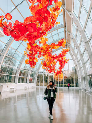 Chihuly Glass Flowers Ceiling Exhibit Wallpaper