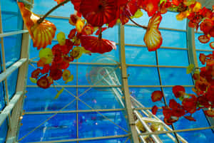 Chihuly Glass Flowers Ceiling Wallpaper