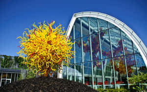 Chihuly Glass Sculpture Exterior Garden Wallpaper