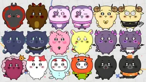 Chiikawa Character Collection Wallpaper