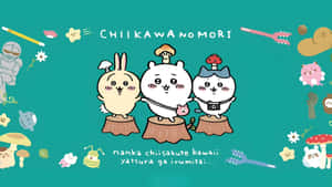 Chiikawa Characters Forest Wallpaper