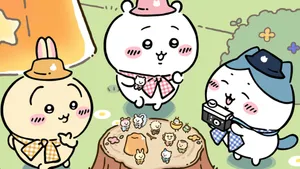 Chiikawa Characters Having Tea Wallpaper