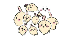 Chiikawa Cute Bunny Characters Wallpaper