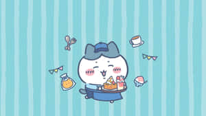 Chiikawa Cute Snack Time Wallpaper