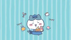 Chiikawa Cute Snack Time Wallpaper