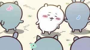 Chiikawa Dancing Fun Wallpaper