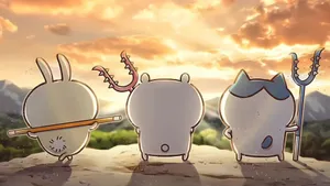 Chiikawa Friends At Sunset Wallpaper