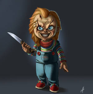 Child's Play Cartoon Chucky Art Wallpaper