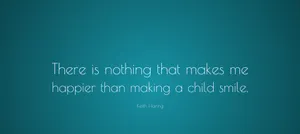 Child Smile Happiness Quote Wallpaper