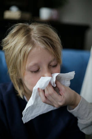 Child Using Napkin To Sneeze Wallpaper