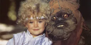 Childand Ewok Costume Portrait Wallpaper