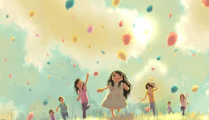 Childrens Balloon Festival Celebration Wallpaper