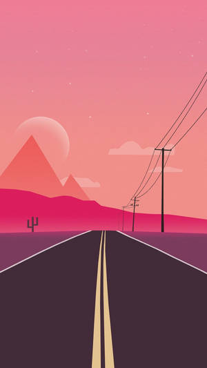 Chill 4k Road Pink Sky Wallpaper