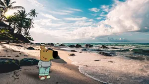 Chill Guy Beach Vibes Wallpaper