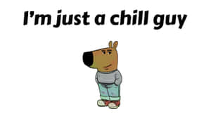 Chill Guy Cartoon Character Wallpaper