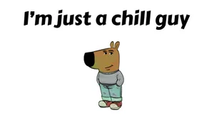 Chill Guy Cartoon Character Wallpaper