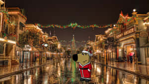 Chill Guy Christmas Street Wallpaper