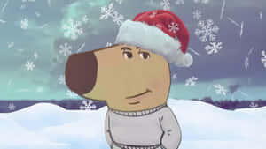 Chill Guy Christmas Vibes Wallpaper