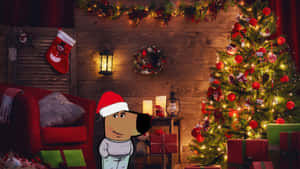 Chill Guy Christmas Vibes Wallpaper