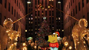 Chill Guy Christmas Vibes Wallpaper