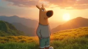 Chill Guy Enjoying Sunset Wallpaper